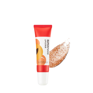 Missha Superfood wygładzający scrub do ust morela