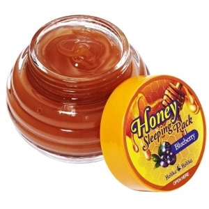 Holika Holika Honey Sleeping Pack (Blueberry) - Całonocna maseczka z miodem i jagodami 90ml