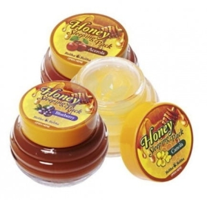 Holika Holika Honey Sleeping Pack (Blueberry) - Całonocna maseczka z miodem i jagodami 90ml