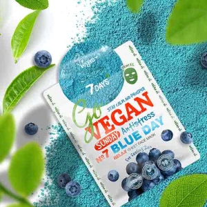 7DAYS GoVEGAN Sunday Blue Day - Oczyszczająca Maska w płachcie 25 g