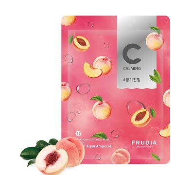 Frudia Squeeze Rewitalizująco-kojąca maseczka do twarzy w płachcie brzoskwinia 20 ml