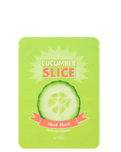 A'PIEU Łagodząco-nawilżająca maseczka owocowa, Cucumber Slice Sheet Mask