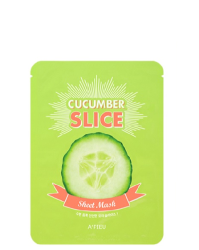 A'PIEU Łagodząco-nawilżająca maseczka owocowa, Cucumber Slice Sheet Mask