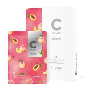 Frudia Squeeze Rewitalizująco-kojąca maseczka do twarzy w płachcie brzoskwinia 20 ml
