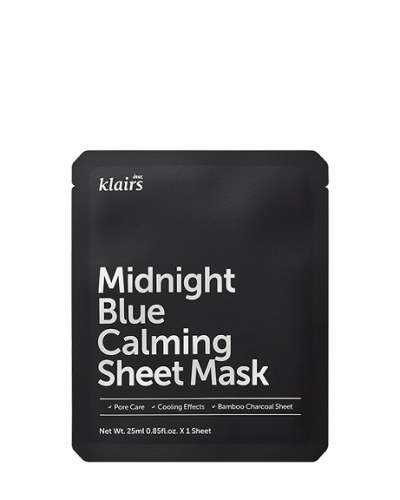 Klairs Łagodząco-chłodząca maseczka w płachcie, Midnight Blue Calming Sheet Mask