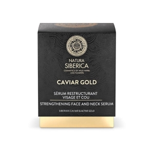 Natura Siberica Wzmacniające serum do twarzy i szyi z kawiorem i złotem Caviar Gold 30ml