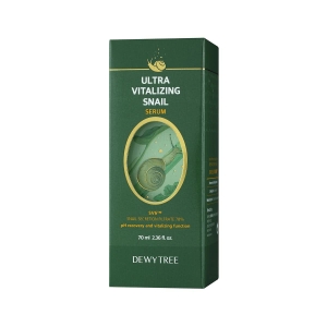 DEWYTREE ULTRA VITALIZING SNAIL SERUM - mucyna ślimaka, kwas hialuronowy, Lotos 70ml