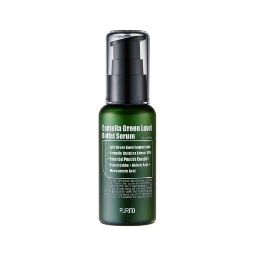Purito Centella Green Level Buffet Serum - Odżywcze serum do twarzy z 49% ekstraktem z wąkrotki azjatyckiej 60 ml