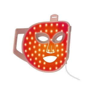 BAFFS LED GLOW – widok wnętrza maski do twarzy z aktywnymi czerwonymi diodami LED do terapii anti-aging, redukcji przebarwień i poprawy jędrności skóry.