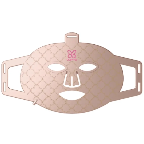 Maska do terapii światłem LED BAFFS LED GLOW w kolorze rose gold – urządzenie do fototerapii przeciwzmarszczkowej i odmładzania skóry twarzy.