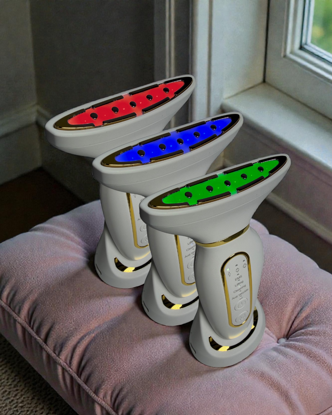 Trzy kolory urządzenia Baffs therapy wand